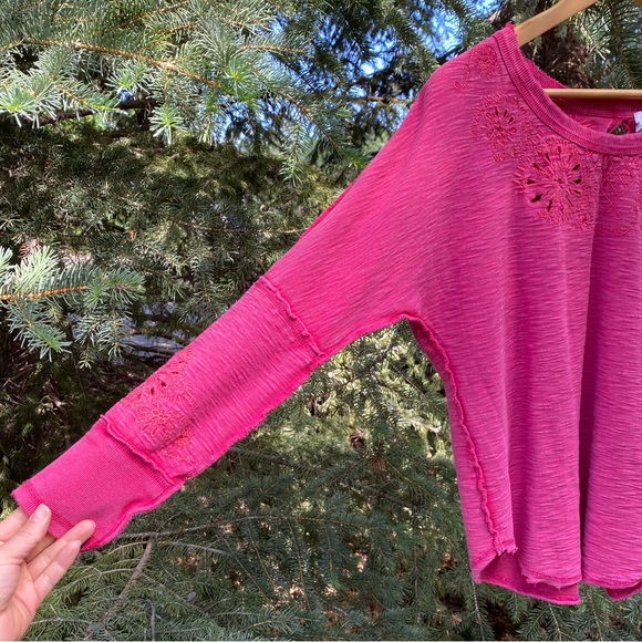 Free People Rugged Pink Long Sleeve Tunic - Picture 4 of 16